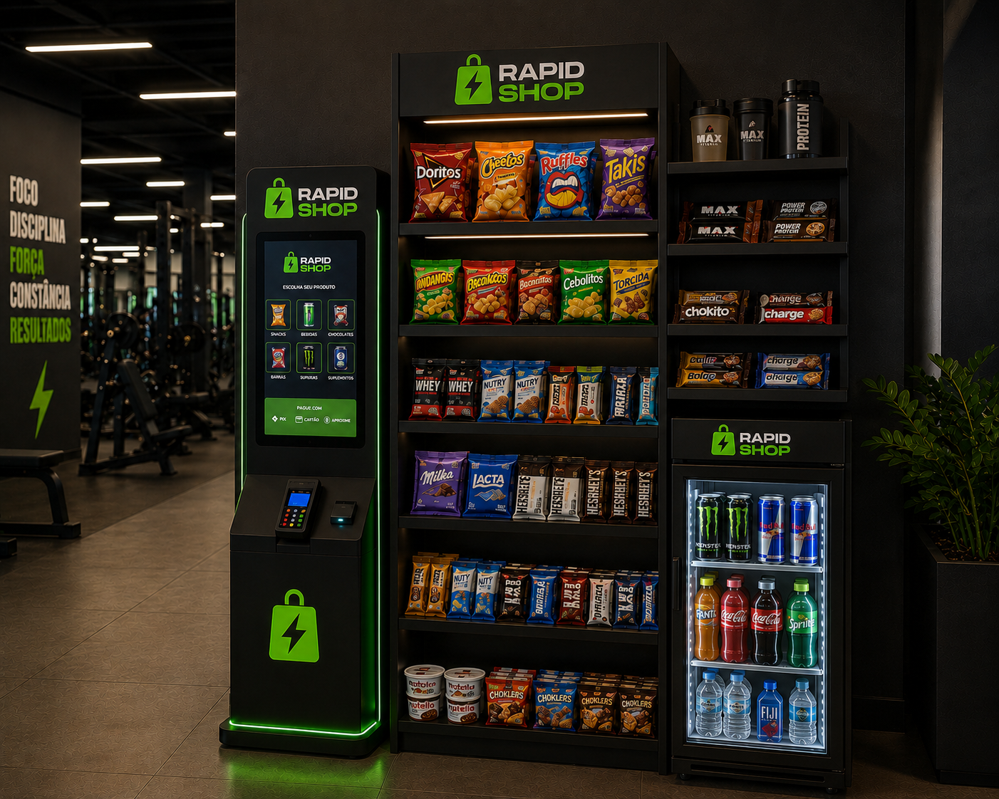 Rapid Shop instalada em academia